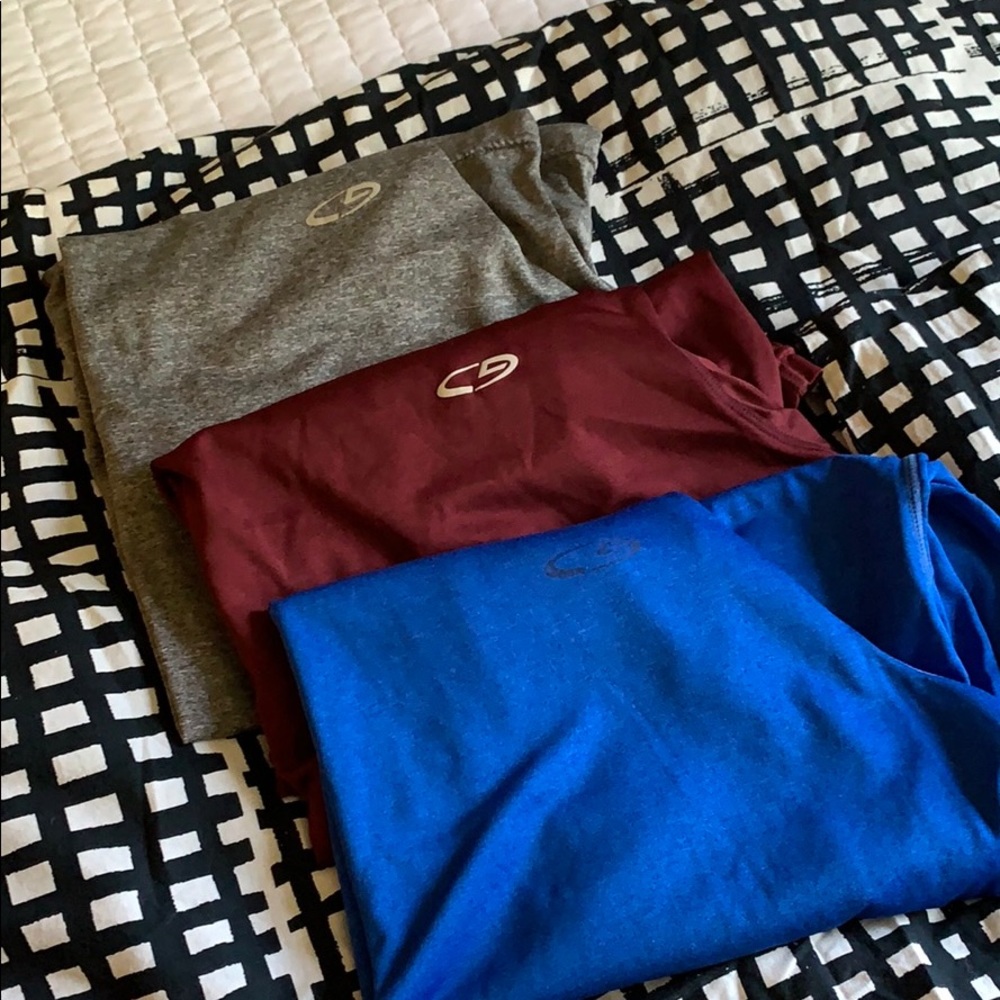 3 champions workout tshirts